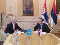 20 April 2022 National Assembly Speaker Ivica Dacic in meeting with Kazakh Ambassador Madi Atamkulov
